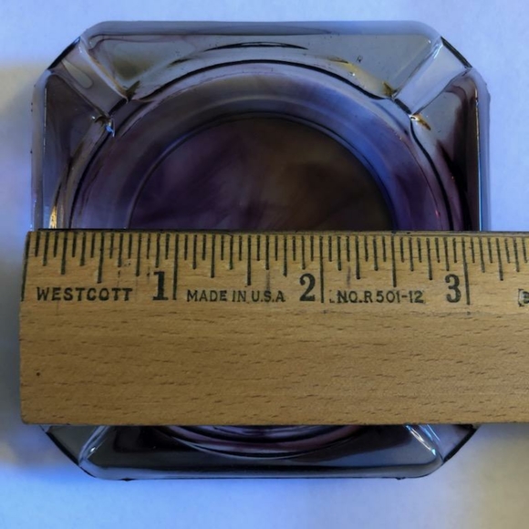 Vintage Purple Glass Ashtray - Picture 9 of 16